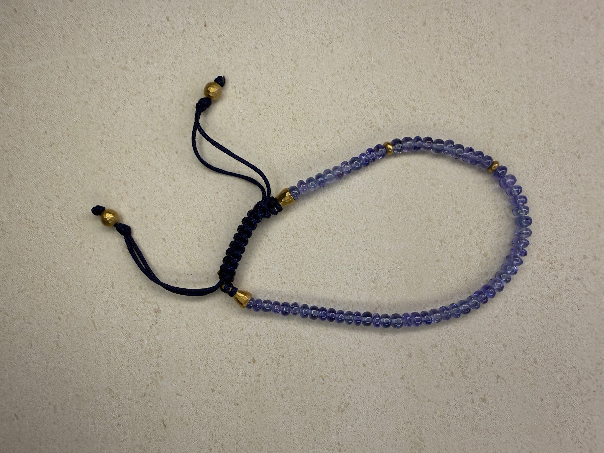 Tanzanite Beaded Bracelet