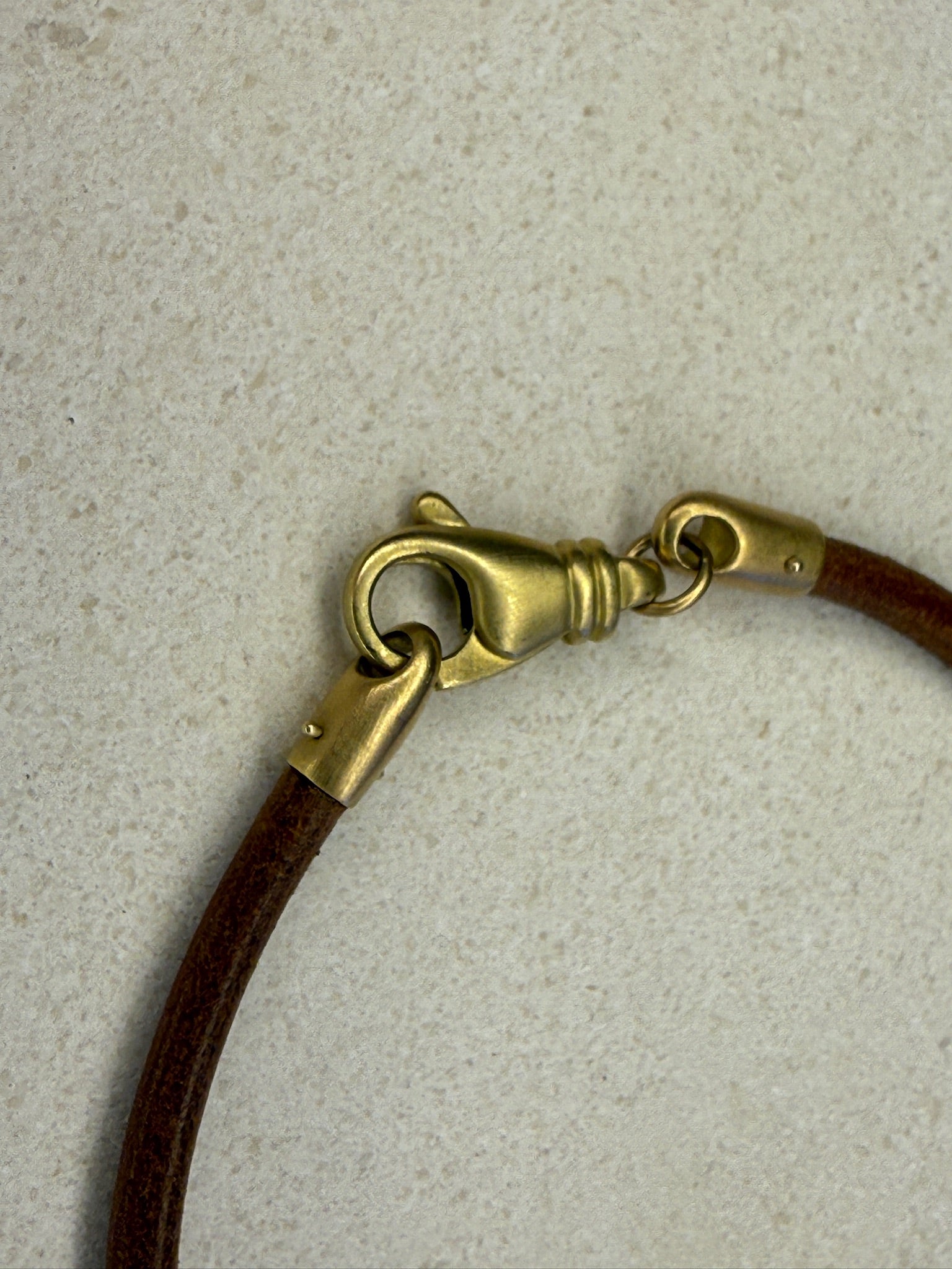Leather & 18K Gold Bracelet