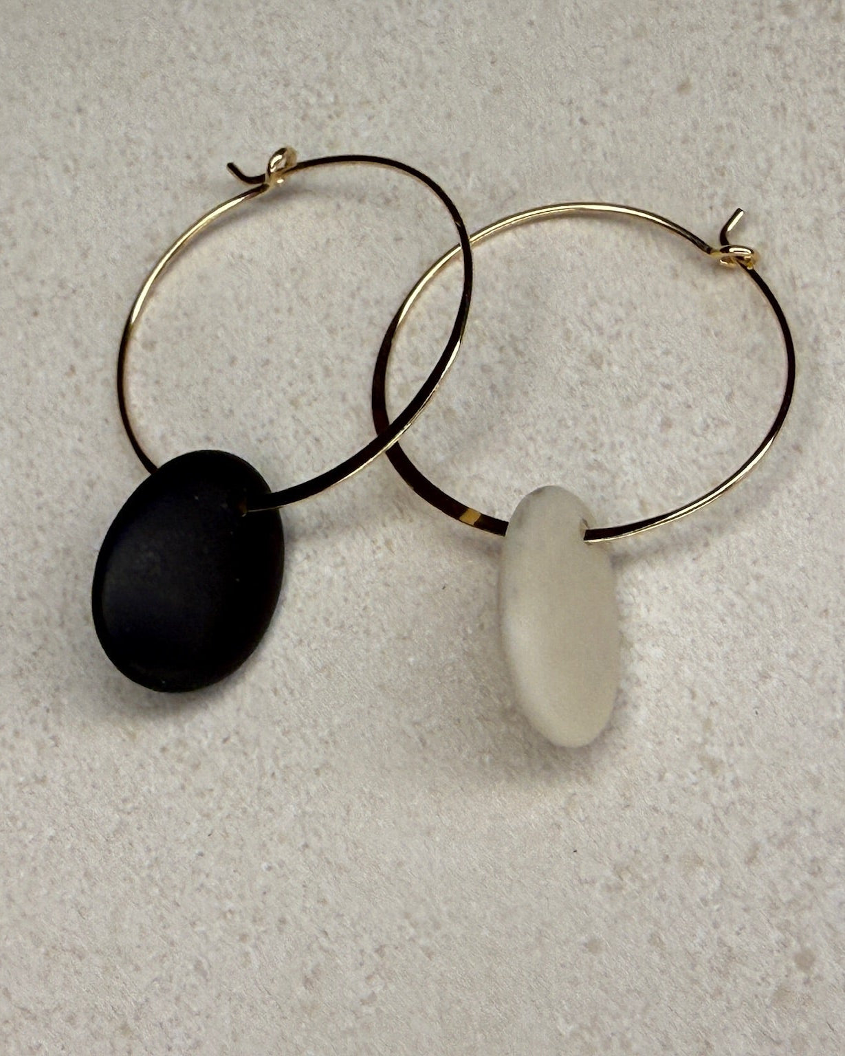 Edmonds Beach Stone Hoop Earring