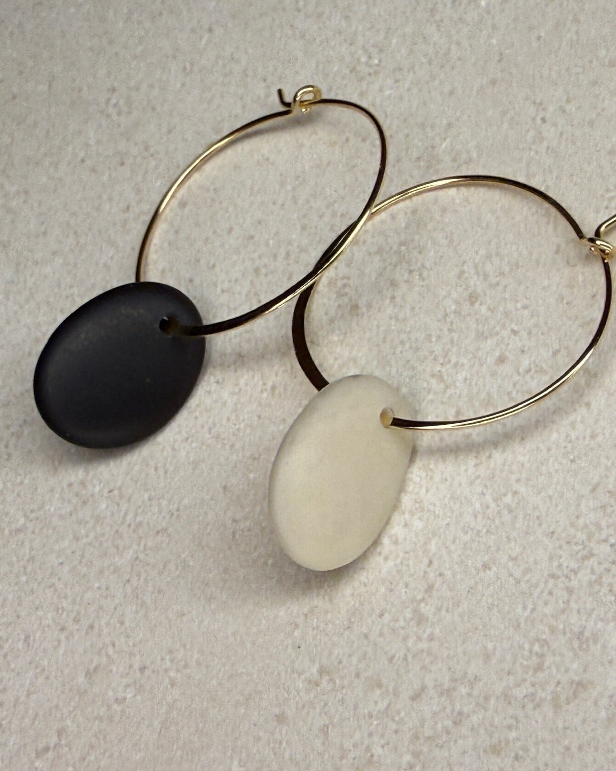 Edmonds Beach Stone Hoop Earring