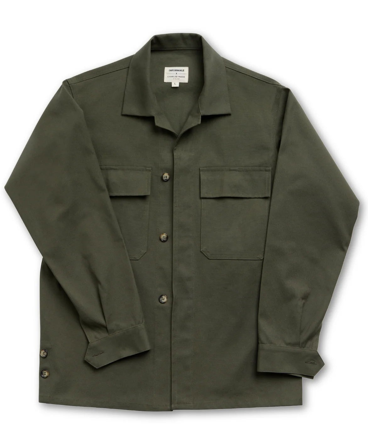 Informale x Charles Paige Work Shirt, Army Green