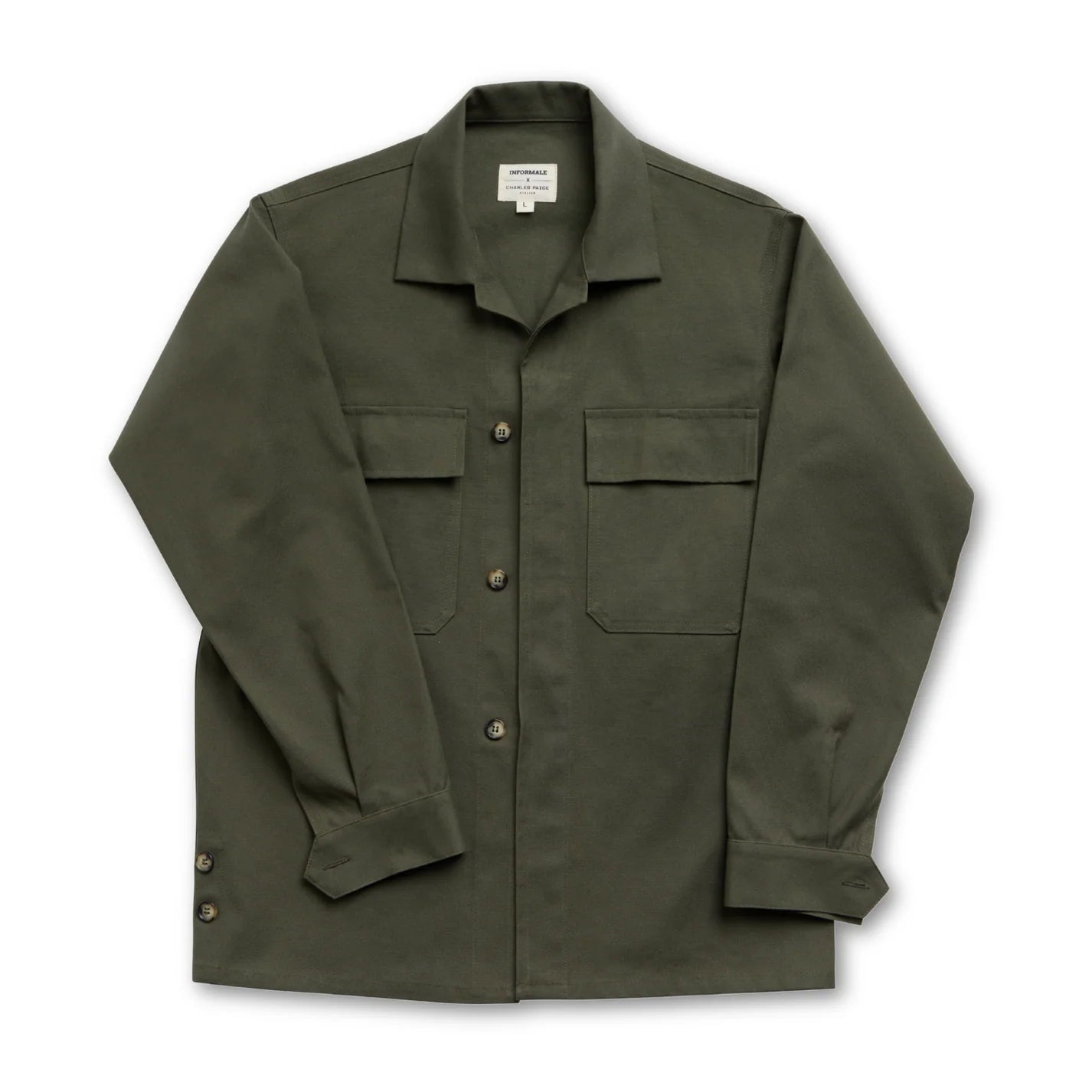 Informale x Charles Paige Work Shirt, Army Green