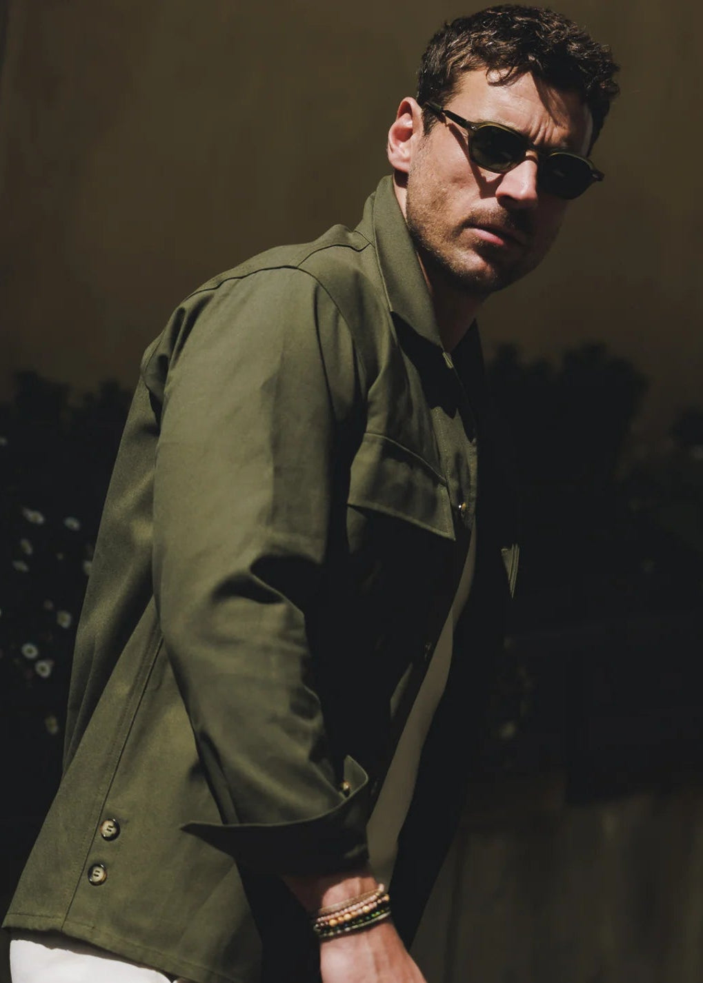 Informale x Charles Paige Work Shirt, Army Green