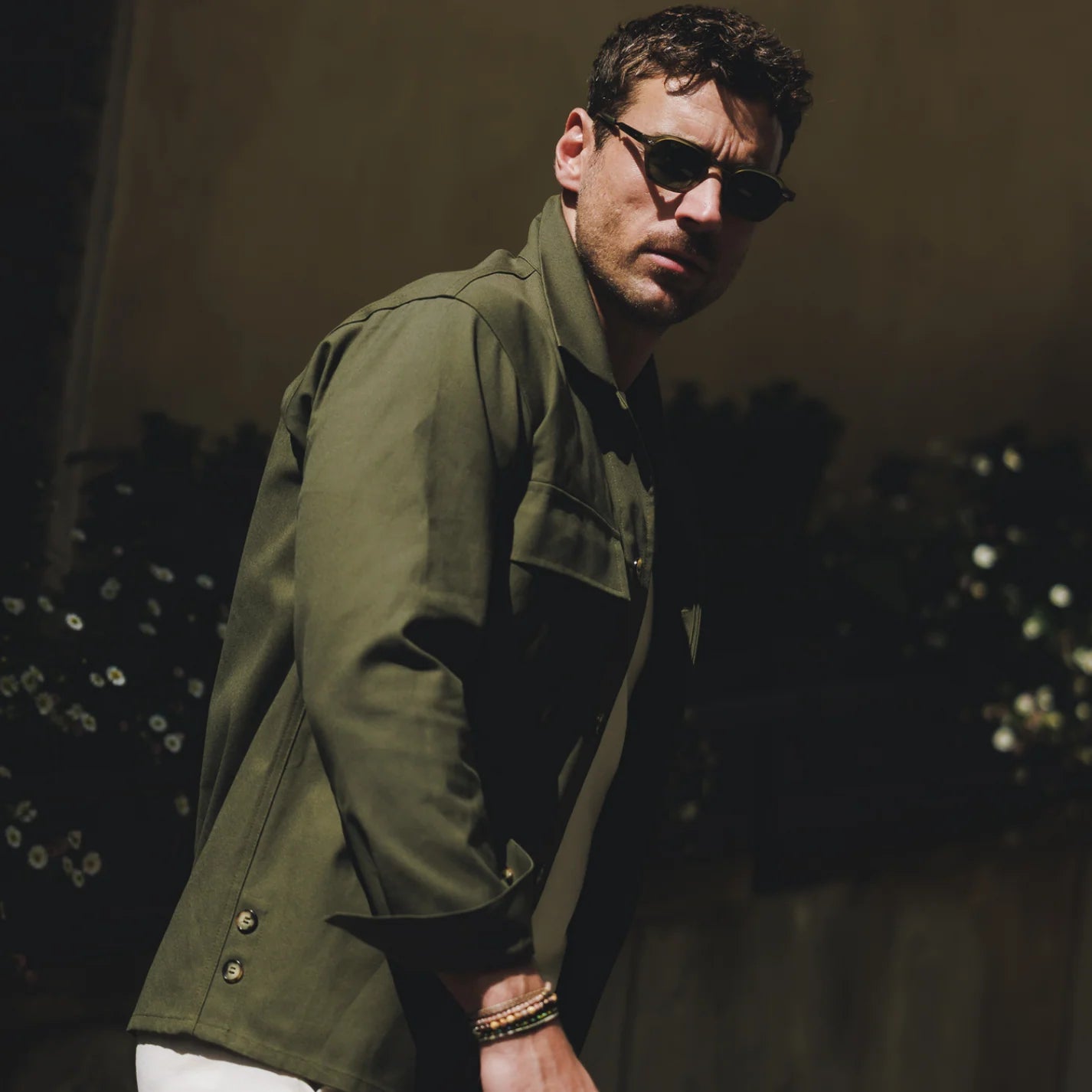 Informale x Charles Paige Work Shirt, Army Green