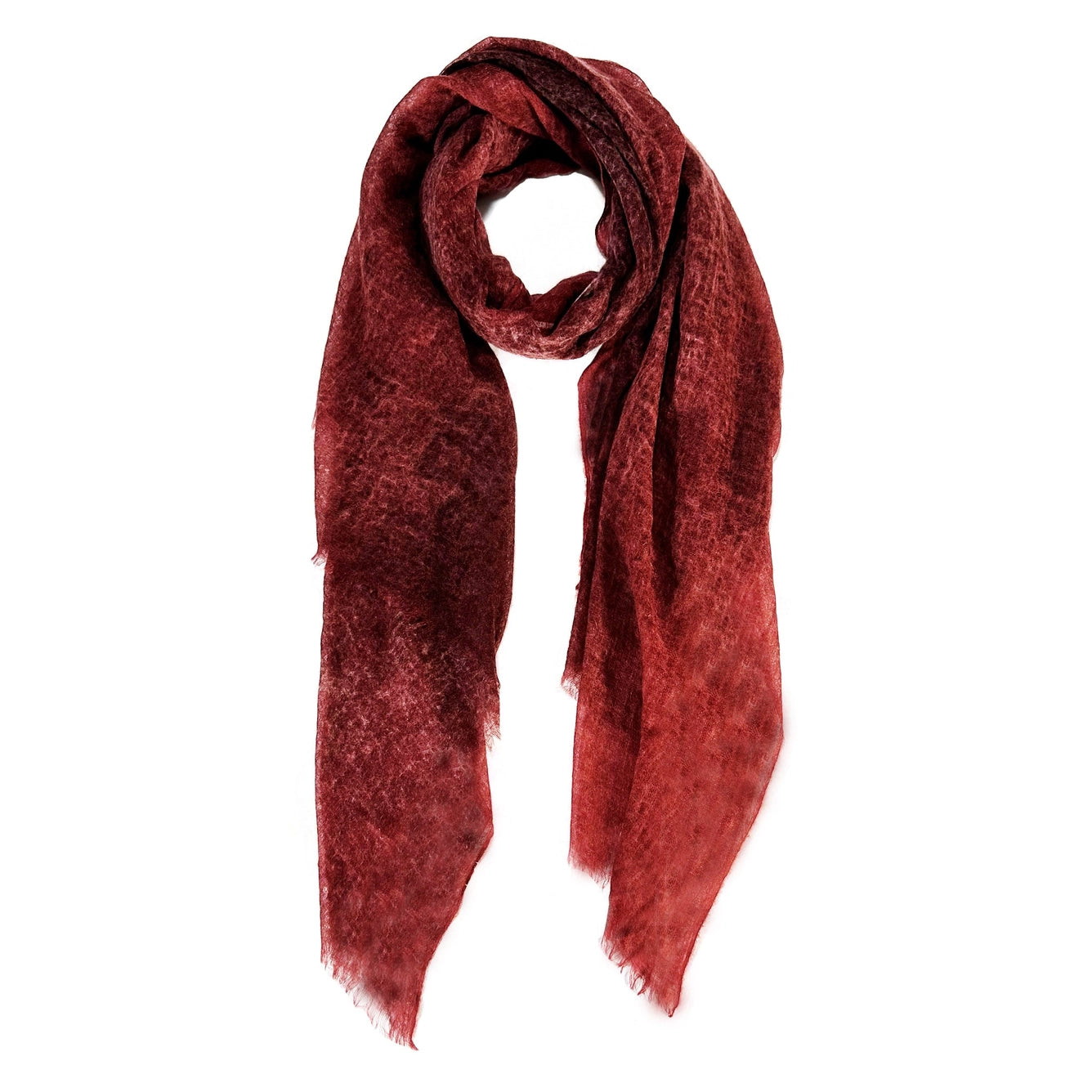 Hank Cashmere Lush Maple Scarf, Burgundy