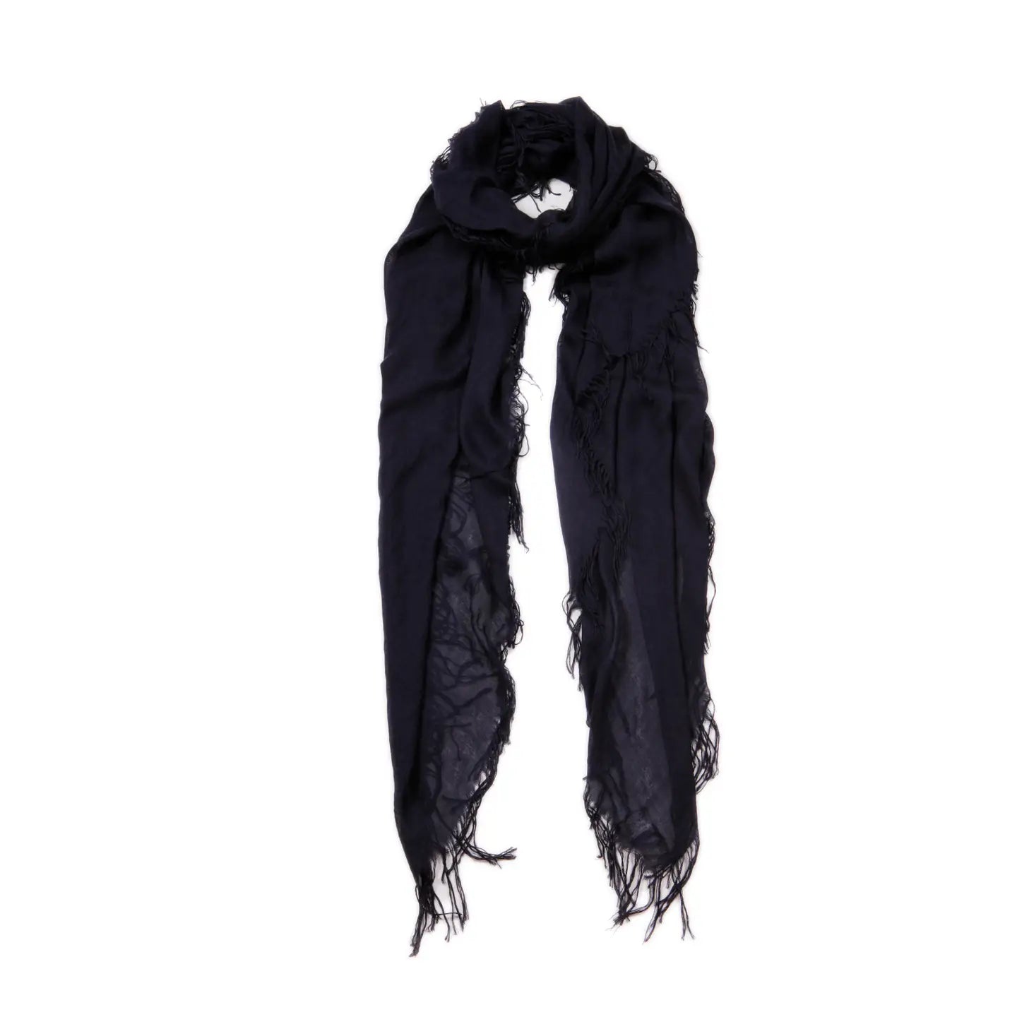 Hank Gauze Cashmere Butter Scarf, Midnight Navy
