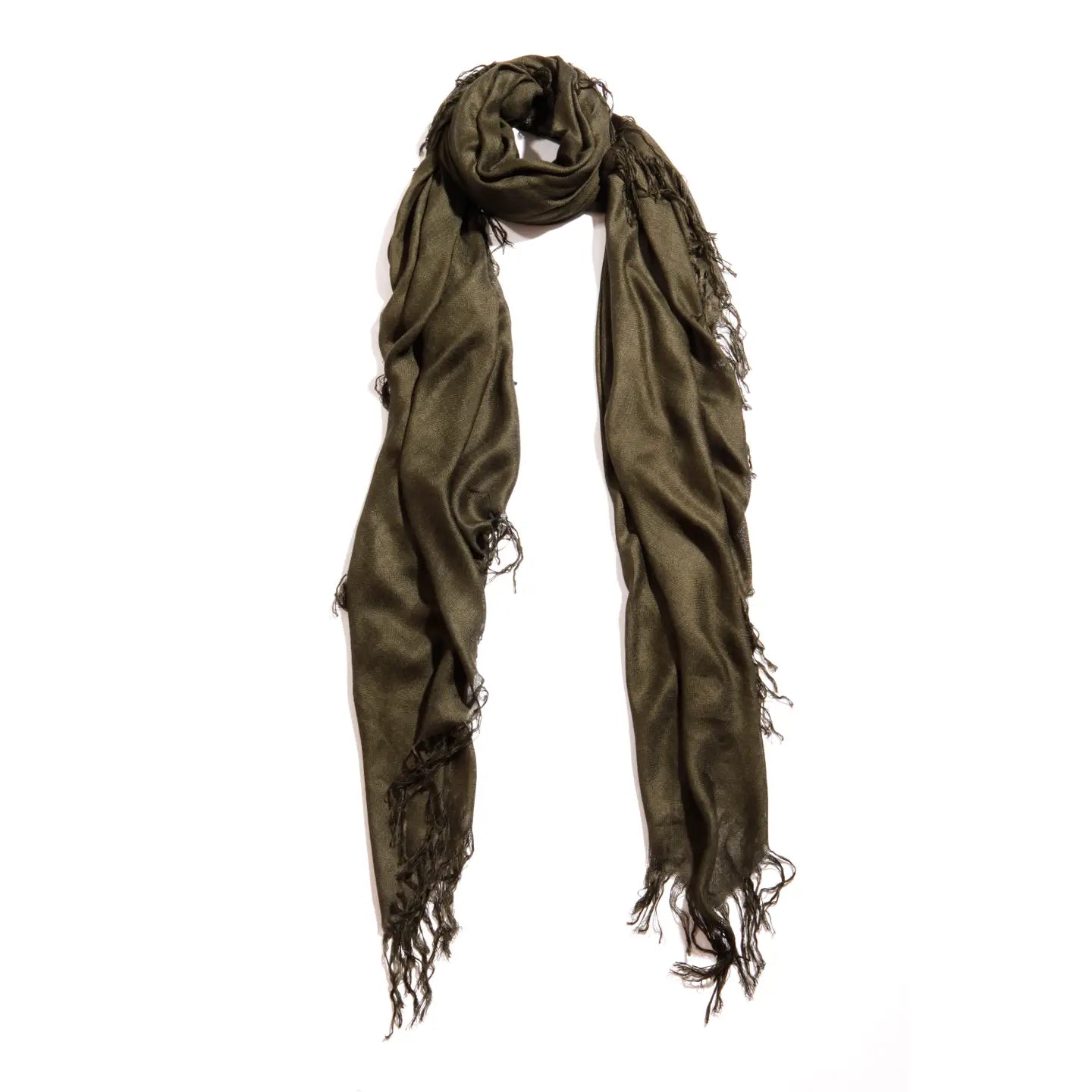 Hank Gauze Cashmere Butter Scarf, Olive