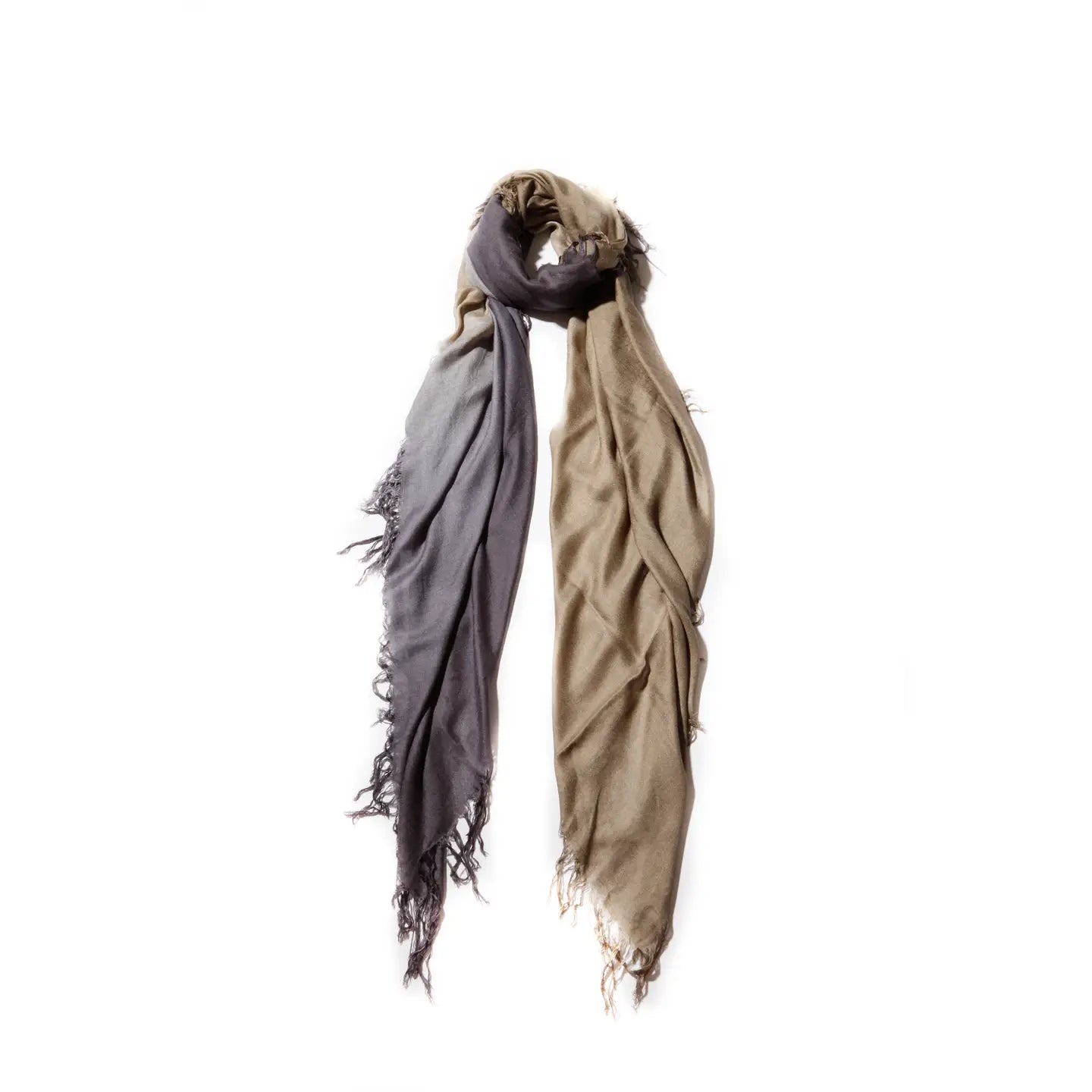 Hank Gauze Cashmere Butter Scarf, Denim/Olive