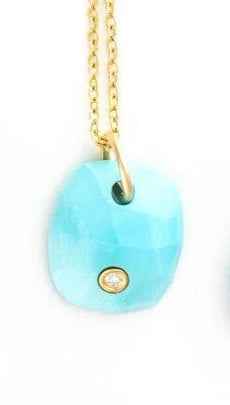 Chrysoprase Diamond Gemstone Necklace
