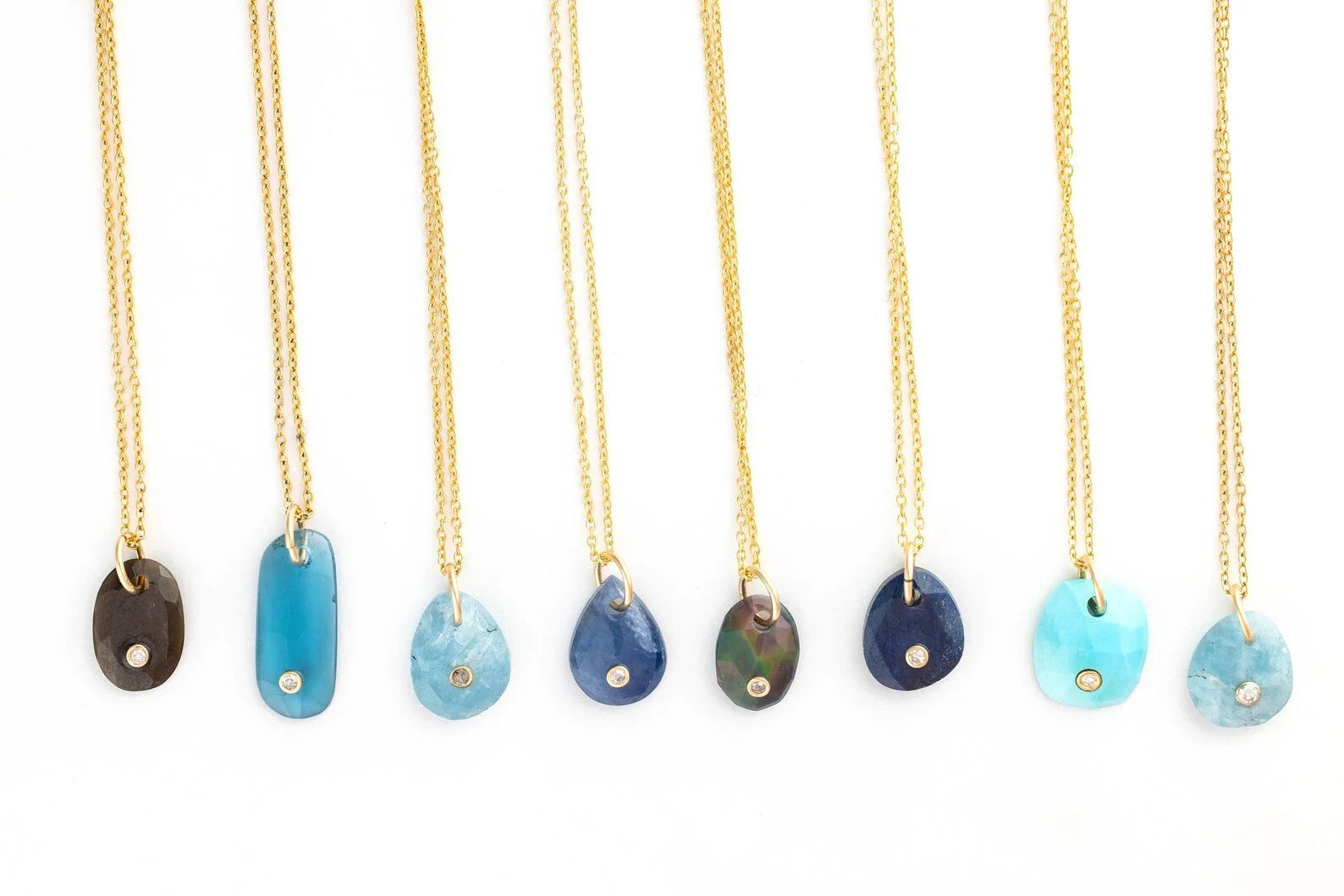 Sapphire Diamond Gemstone Necklace